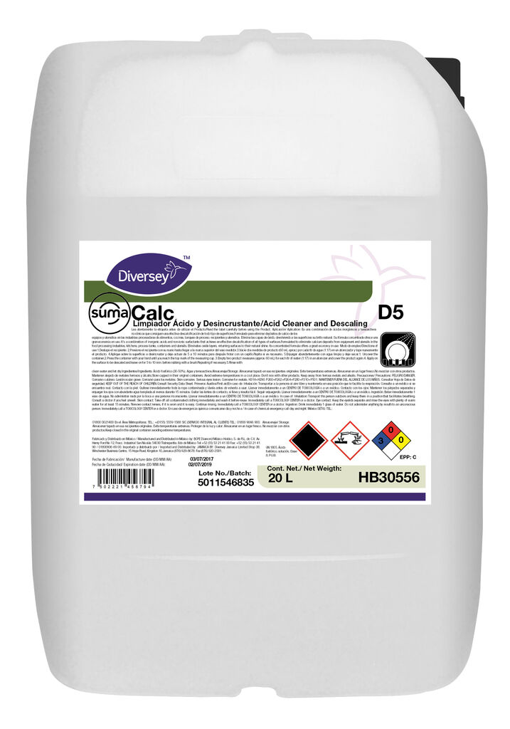 SUMA CALC D5 20L - Limpiador ácido y desincrustante